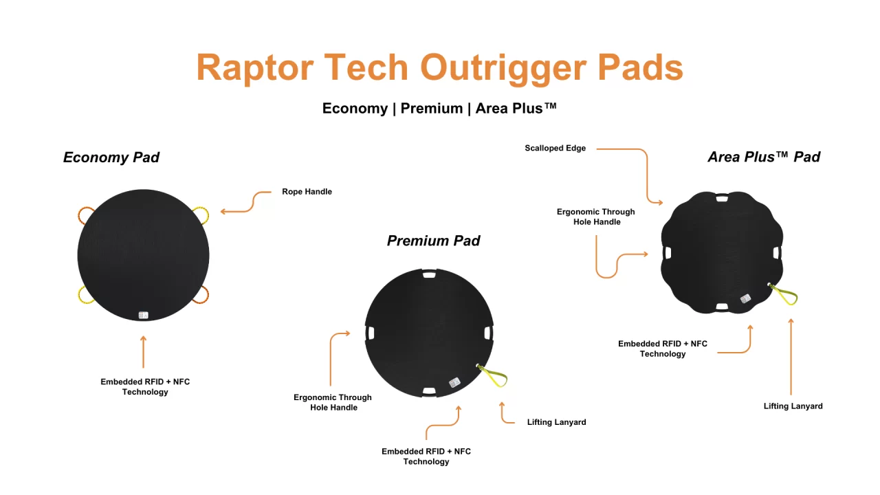 raptor tech outrigger pad line 